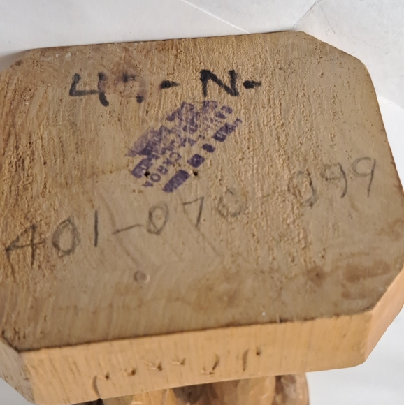 Caron Folk Art Quebec Wood Carving Basswood Vintage 1960s-70s - Picture 10 of 12